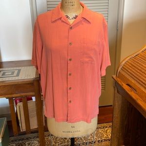 Paradise Collection by Cezani peach/coral colored blouse.